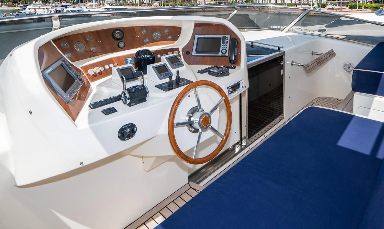 a large orange and white boat aboard B TWO Yacht for Sale