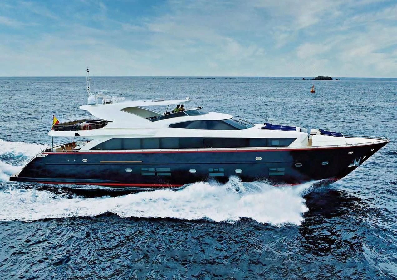 a boat in the water aboard B TWO Yacht for Sale