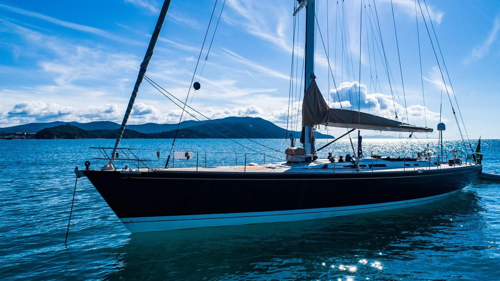 a boat on the water aboard NAUTA-PETERSON 75 Yacht for Sale