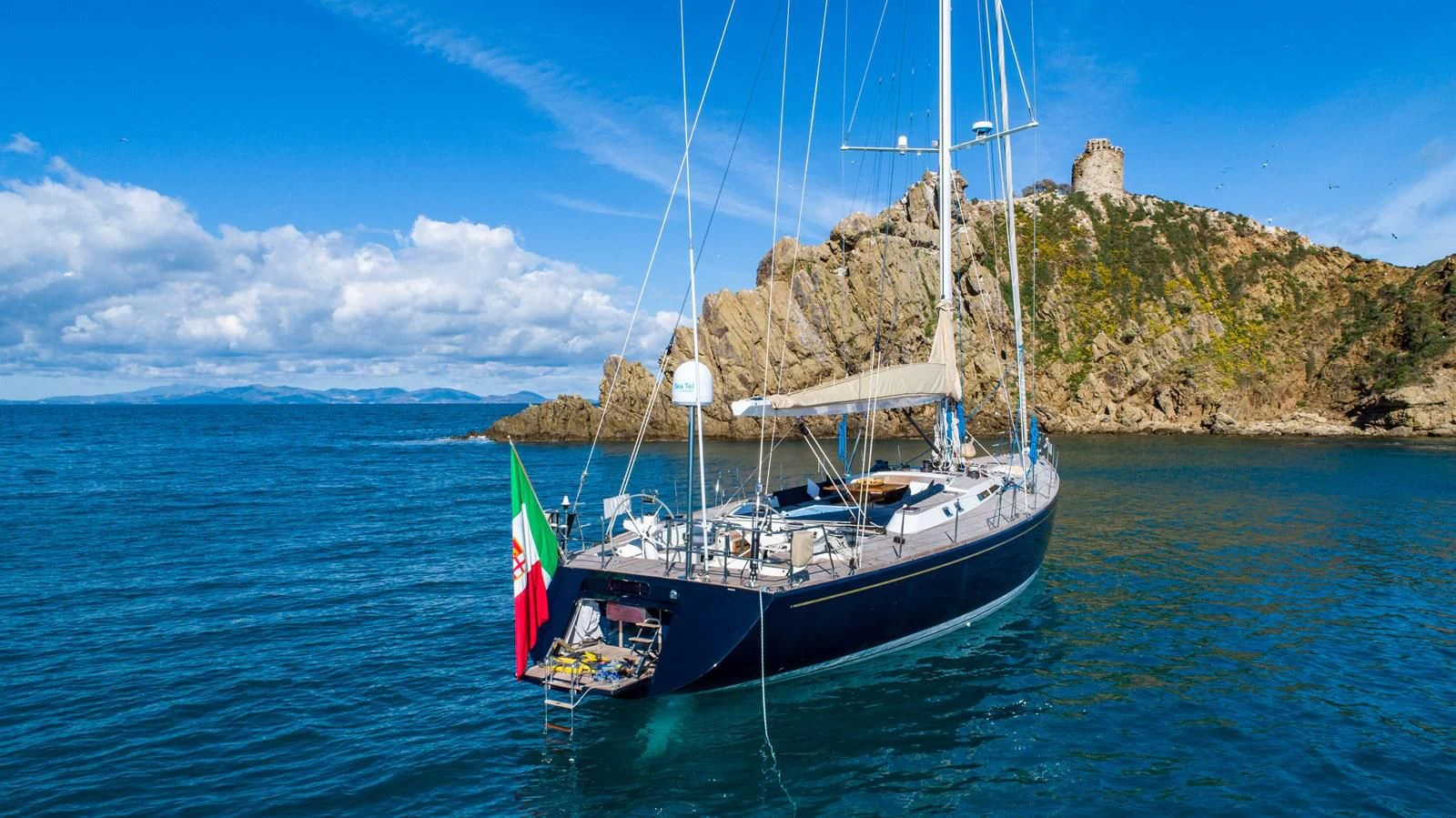 a boat on the water aboard NAUTA-PETERSON 75 Yacht for Sale