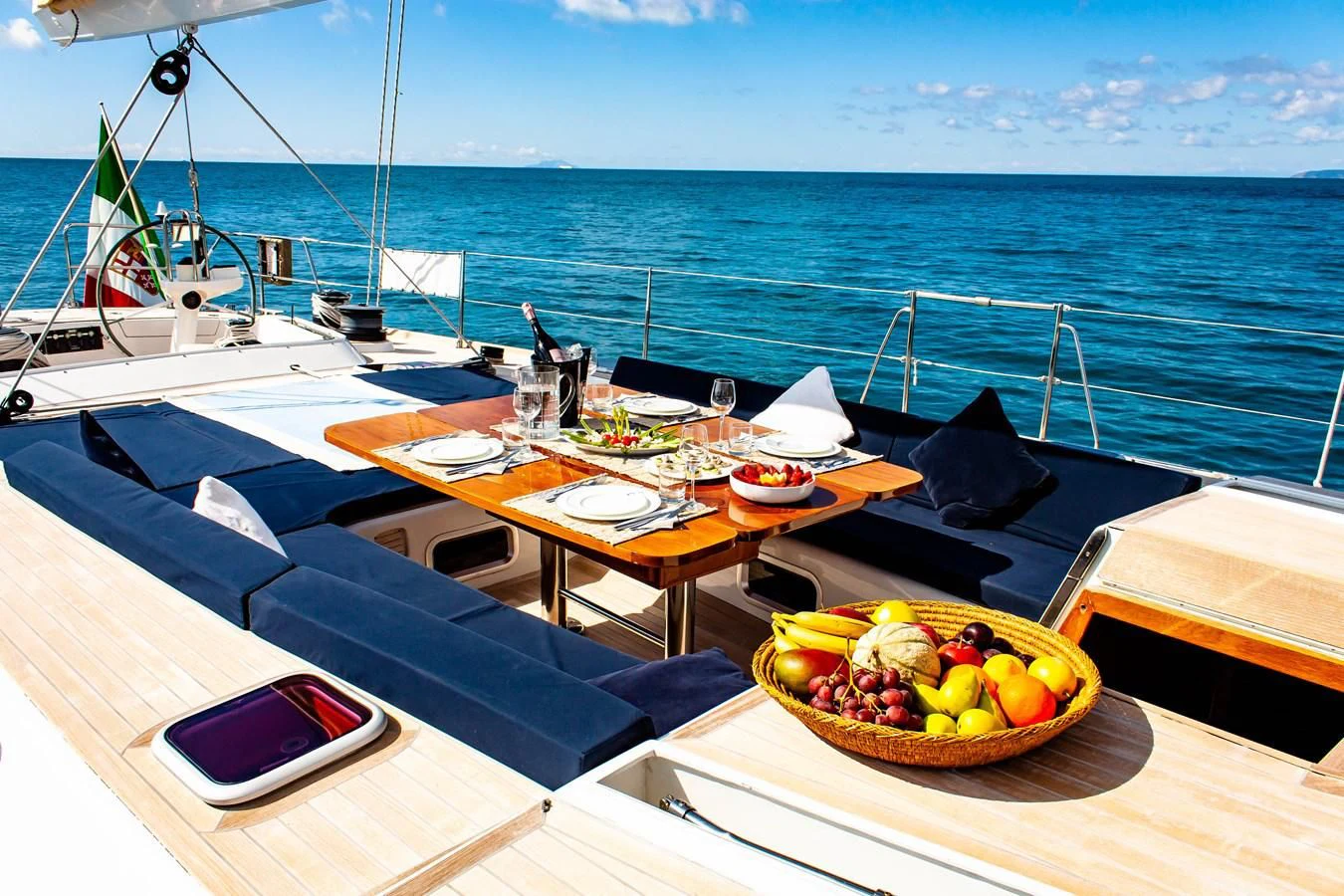 a boat on the water aboard NAUTA-PETERSON 75 Yacht for Sale