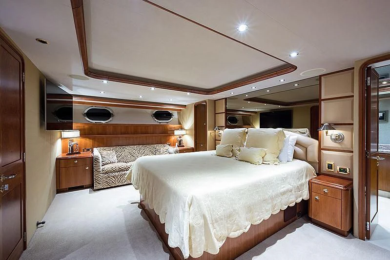 a room with two beds aboard SLEEPOVER Yacht for Sale