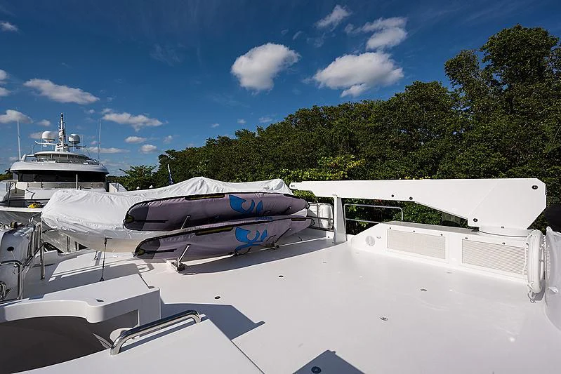 a row of boats on a dock aboard SLEEPOVER Yacht for Sale
