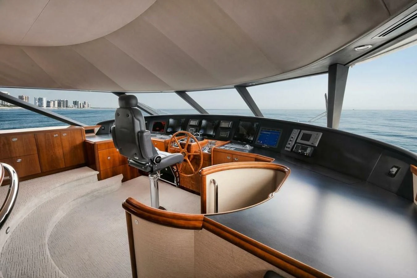 inside of a car aboard SLEEPOVER Yacht for Sale