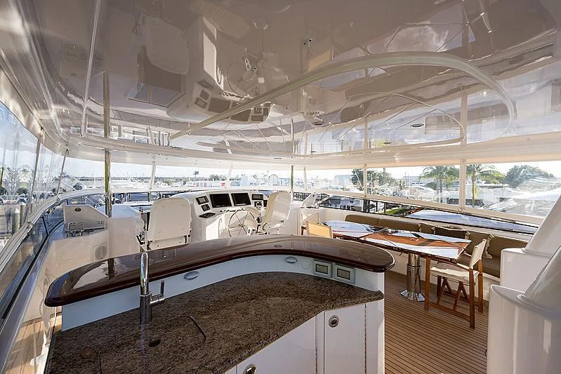 a boat in a large room aboard SLEEPOVER Yacht for Sale
