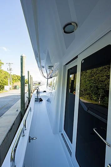 a train on the tracks aboard SLEEPOVER Yacht for Sale