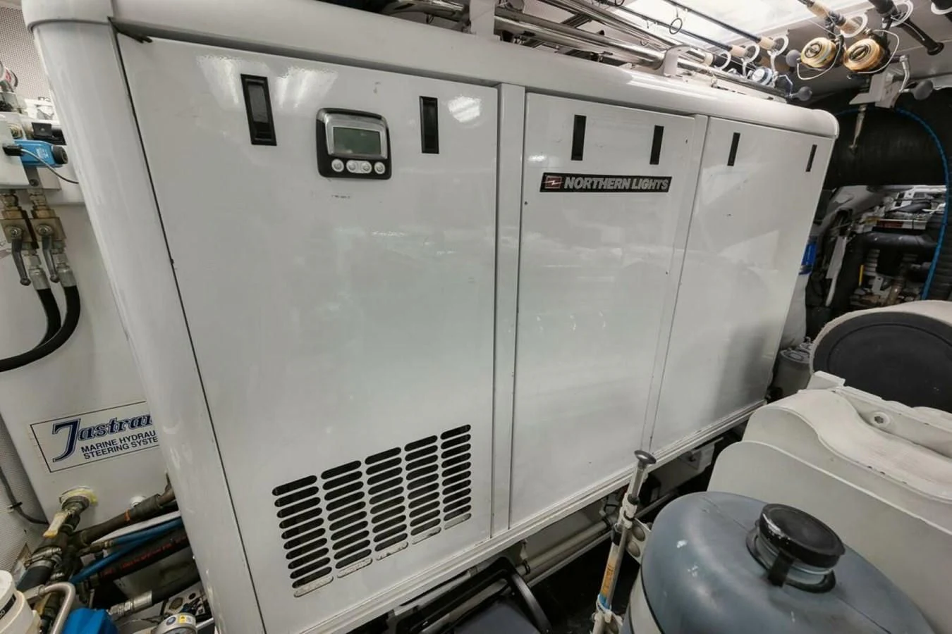 a large machine with a large piece of equipment on it aboard SLEEPOVER Yacht for Sale