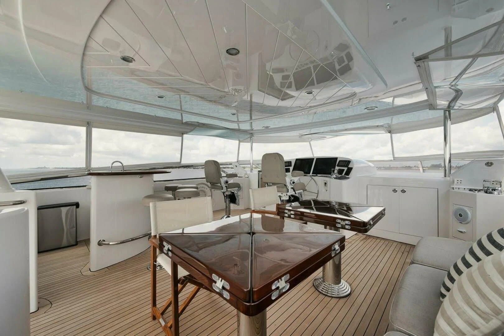 a room with a table and chairs aboard SLEEPOVER Yacht for Sale