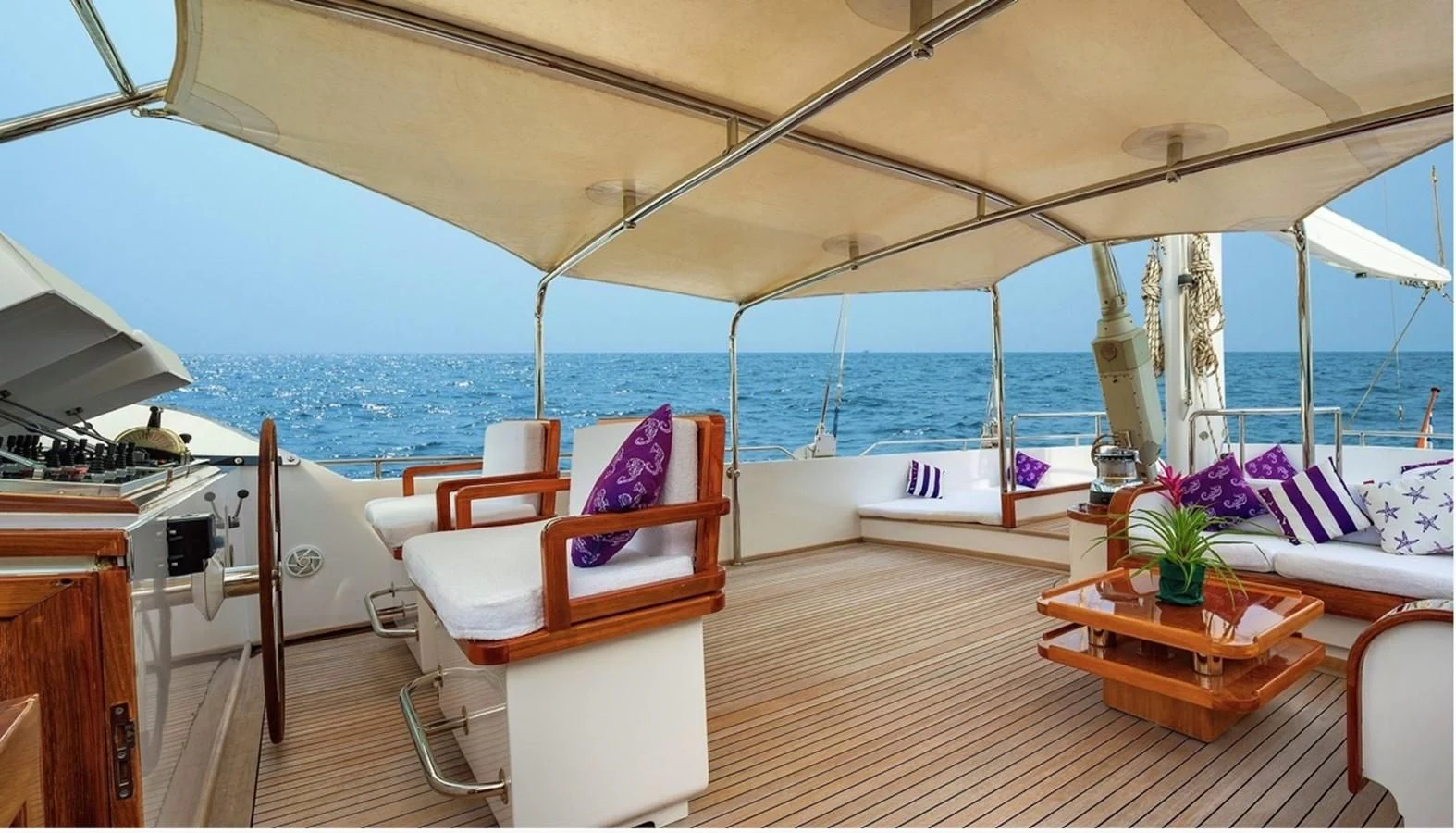 a boat on the water aboard TAMARITA Yacht for Sale