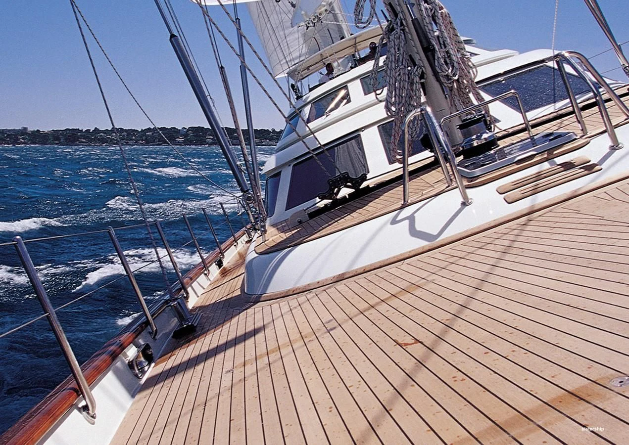 a boat on the water aboard TAMARITA Yacht for Sale