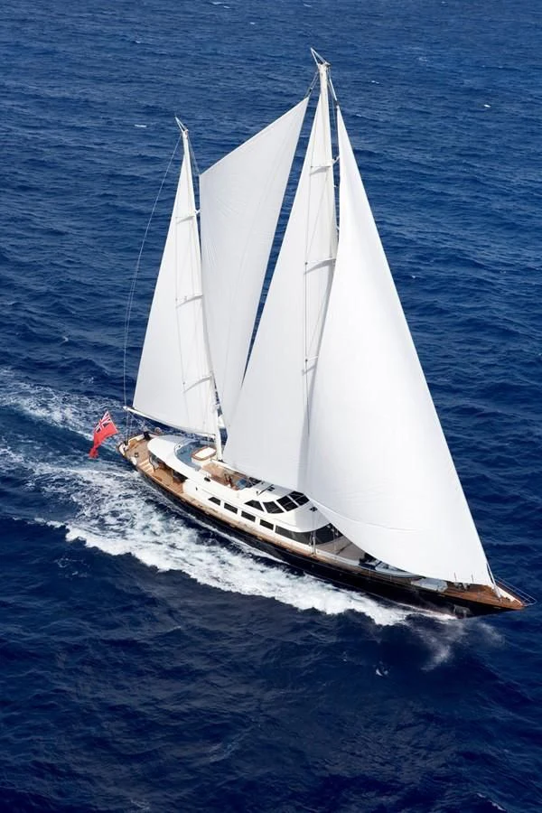 a sailboat on the water aboard TAMARITA Yacht for Sale