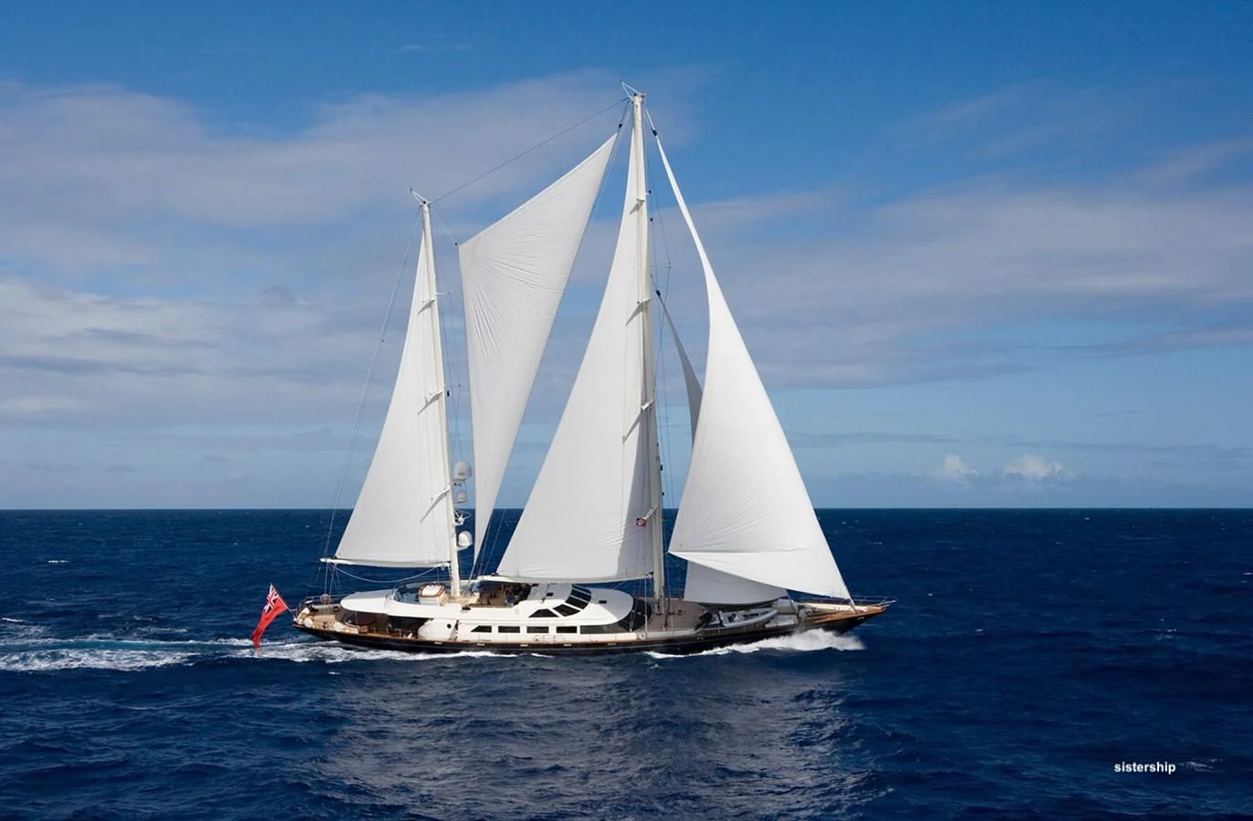a sailboat on the water aboard TAMARITA Yacht for Sale
