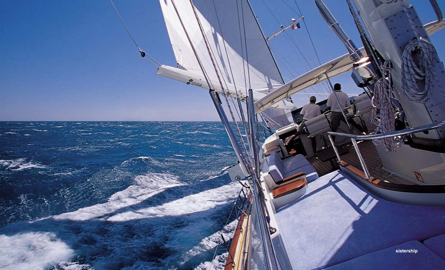 a group of people on a boat aboard TAMARITA Yacht for Sale