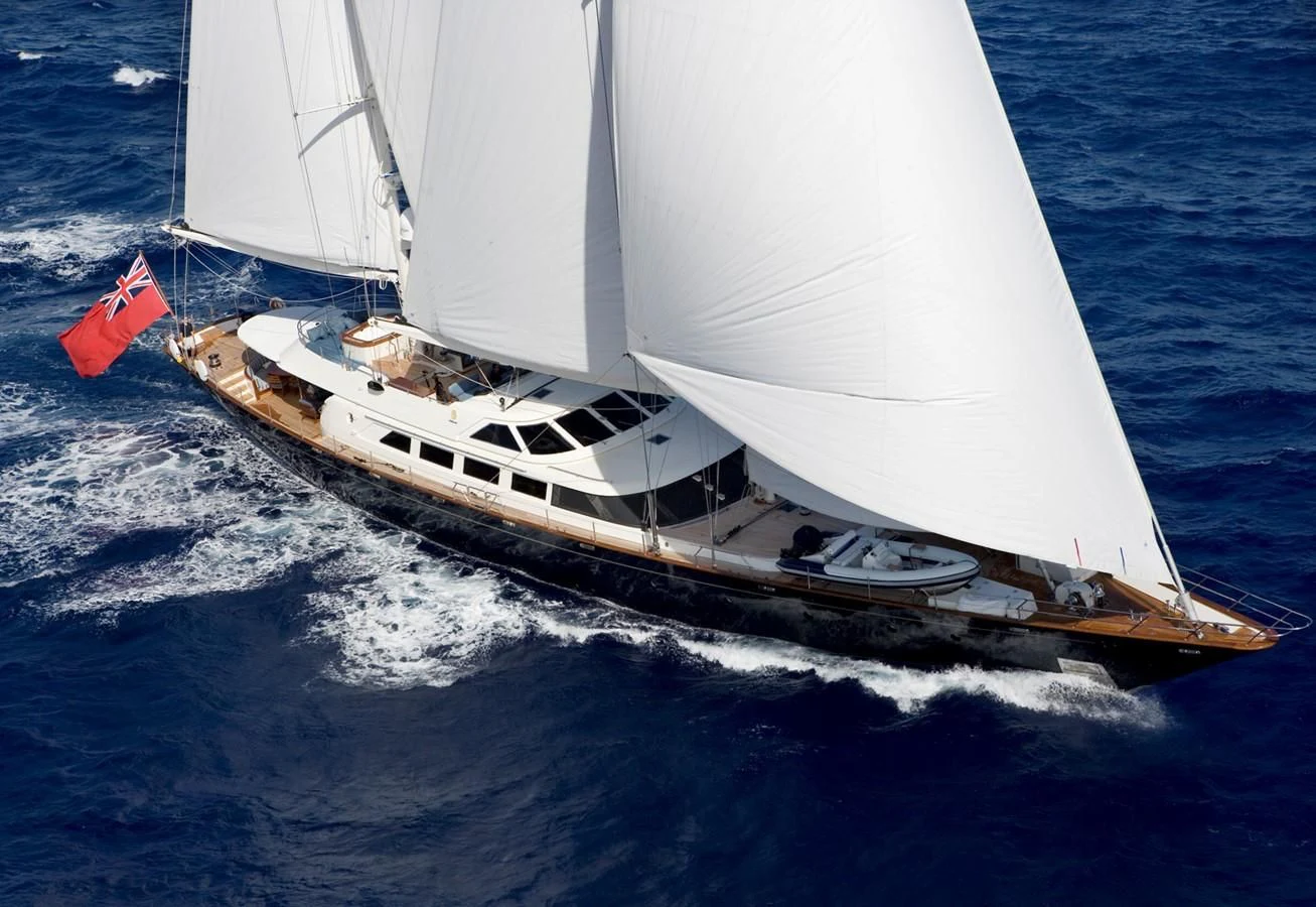 a sailboat on the water aboard TAMARITA Yacht for Sale