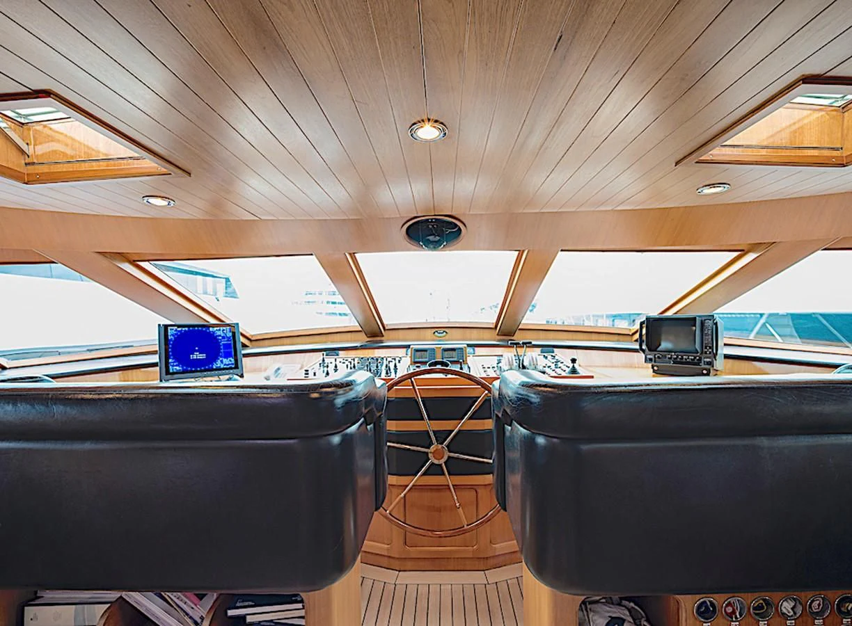 inside of a vehicle aboard TAMARITA Yacht for Sale