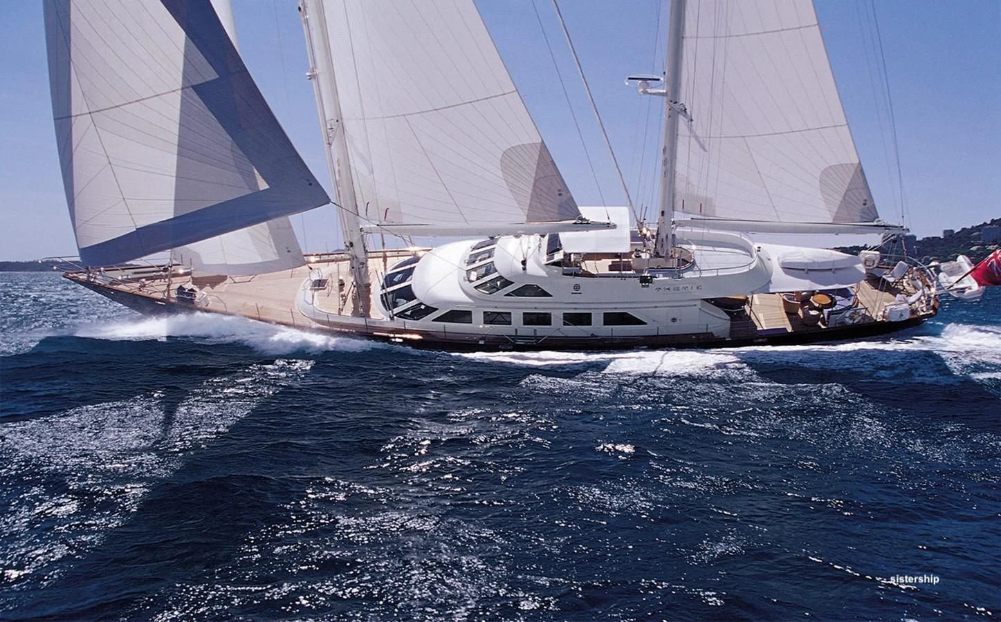 a sailboat on the water aboard TAMARITA Yacht for Sale