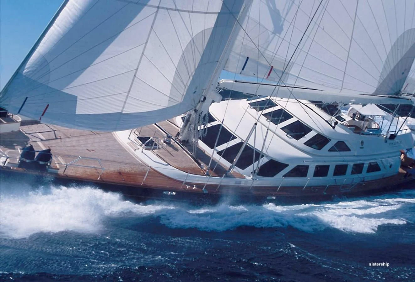 a boat on the water aboard TAMARITA Yacht for Sale