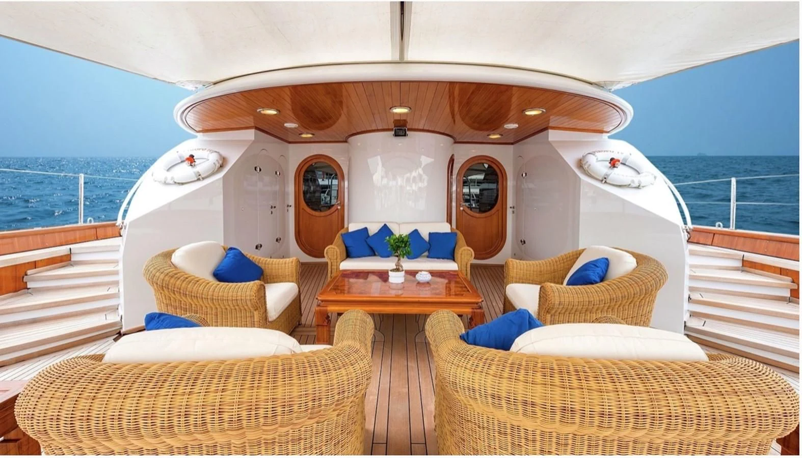 a boat on the water aboard TAMARITA Yacht for Sale