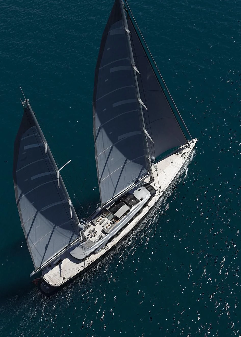 a large sailboat on the water aboard BADIS I Yacht for Sale