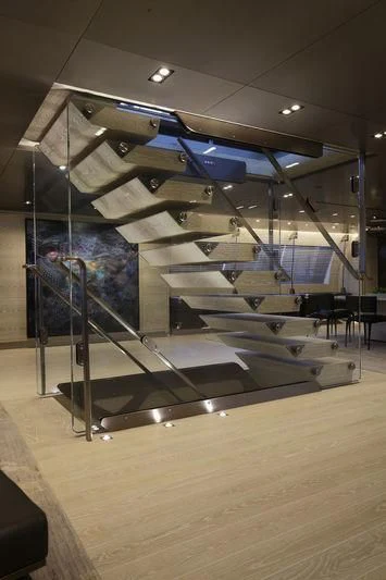 a large room with a slide aboard BADIS I Yacht for Sale