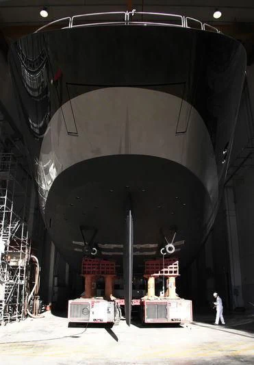 a large metal cylinder with a circular base aboard BADIS I Yacht for Sale
