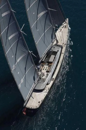 a high angle view of a bridge aboard BADIS I Yacht for Sale