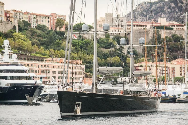 a couple of boats sit in a harbor aboard BADIS I Yacht for Sale