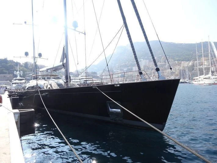 a boat docked at a pier aboard BADIS I Yacht for Sale