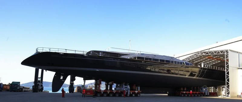 a large building with a large structure aboard BADIS I Yacht for Sale
