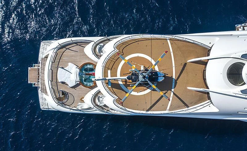 a satellite in space aboard AMBASSADOR Yacht for Sale