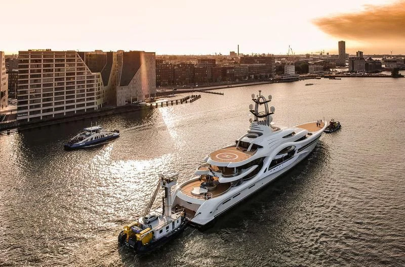 a boat on the water aboard AMBASSADOR Yacht for Sale
