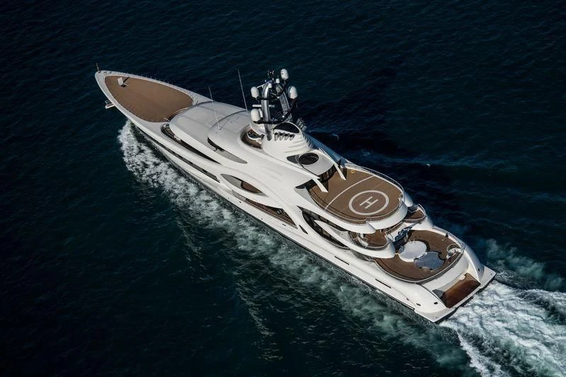 a space ship in the water aboard AMBASSADOR Yacht for Sale