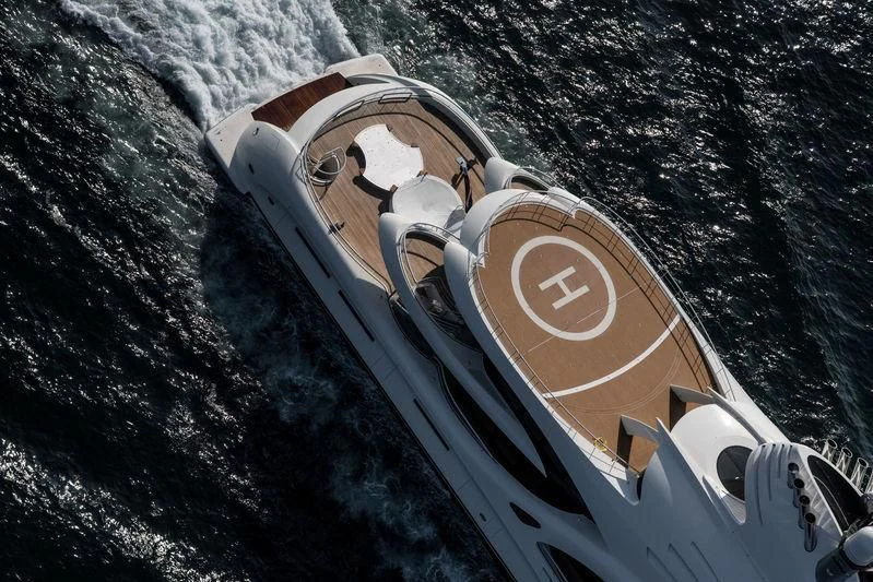 a space ship in outer space aboard AMBASSADOR Yacht for Sale