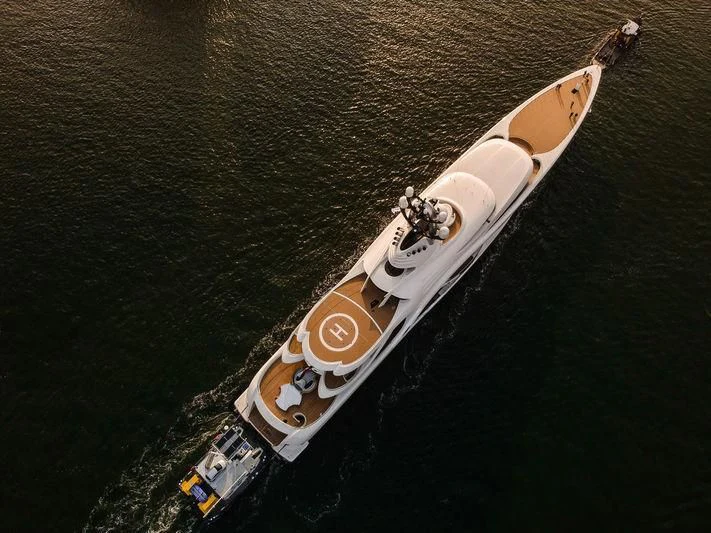 a person on a boat in the water aboard AMBASSADOR Yacht for Sale