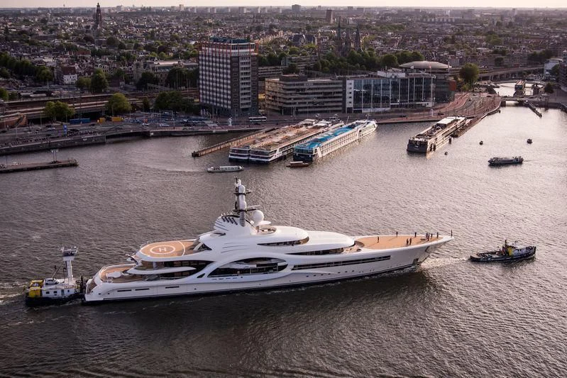 a boat in the water aboard AMBASSADOR Yacht for Sale