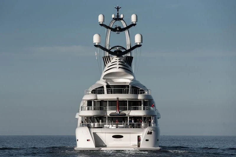 a boat in the water aboard AMBASSADOR Yacht for Sale