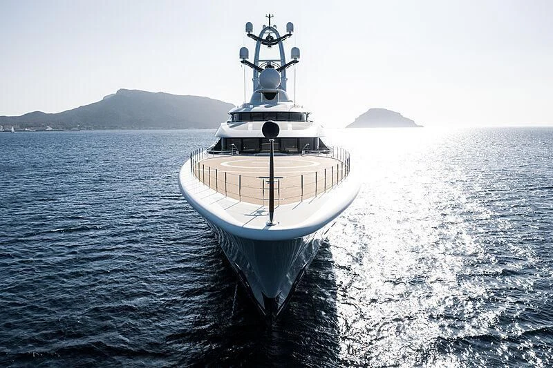 a boat in the water aboard AMBASSADOR Yacht for Sale