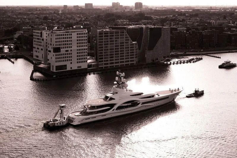 a boat in the water aboard AMBASSADOR Yacht for Sale
