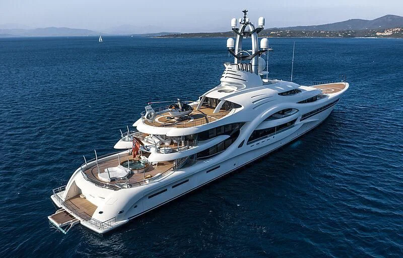 a boat on the water aboard AMBASSADOR Yacht for Sale