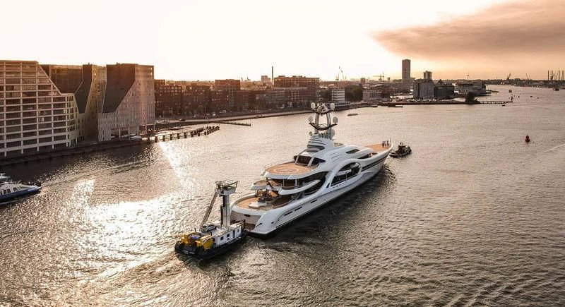 a boat in the water aboard AMBASSADOR Yacht for Sale