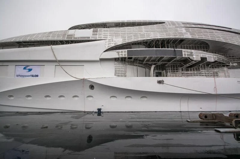 a large building with a large glass roof aboard AMBASSADOR Yacht for Sale