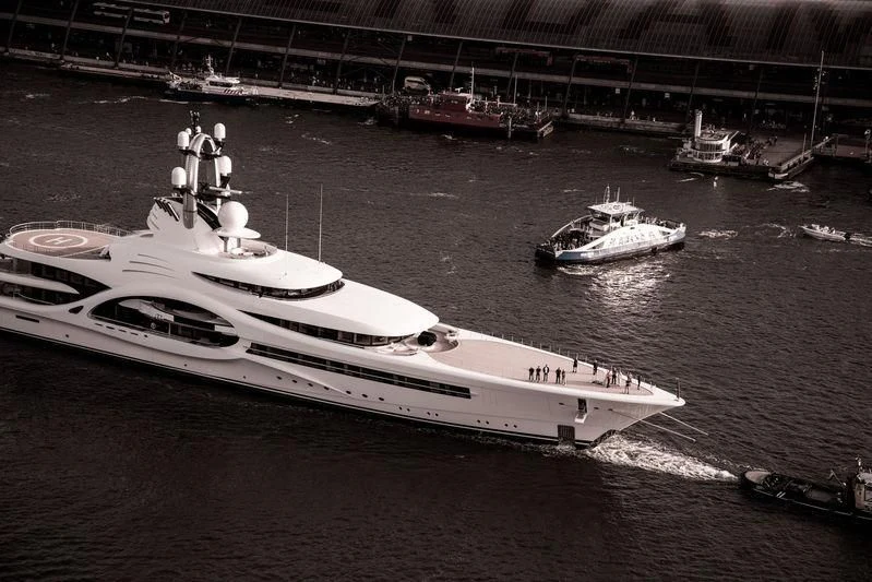 a group of boats in the water aboard AMBASSADOR Yacht for Sale