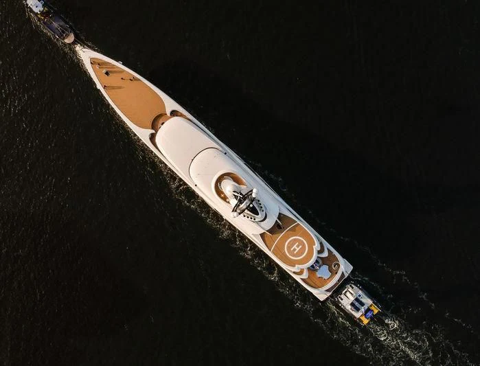 a satellite in space aboard AMBASSADOR Yacht for Sale