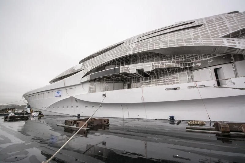 a large building with a lot of snow aboard AMBASSADOR Yacht for Sale