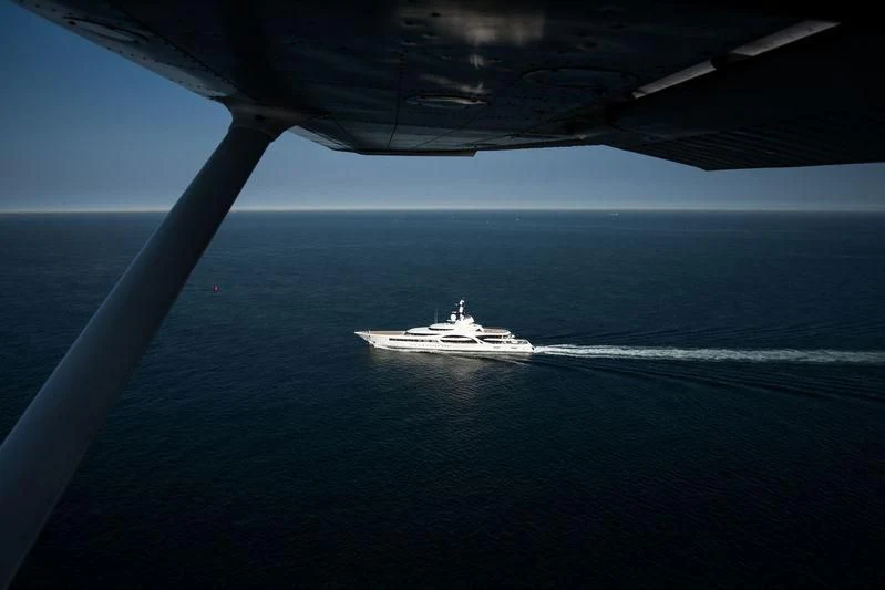 a ship sailing on the sea aboard AMBASSADOR Yacht for Sale
