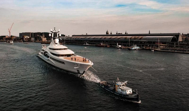 a boat on the water aboard AMBASSADOR Yacht for Sale