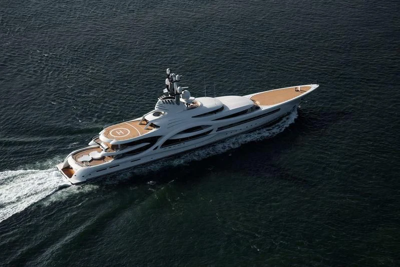 a boat in the water aboard AMBASSADOR Yacht for Sale