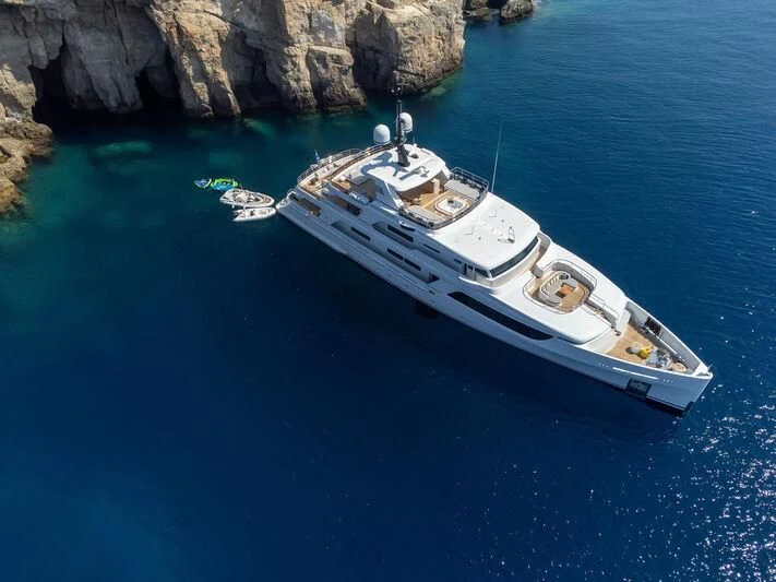 a boat on the water aboard BOJI Yacht for Sale