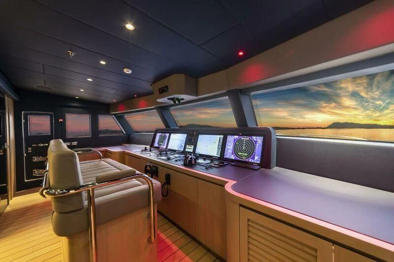 inside of a car aboard BOJI Yacht for Sale