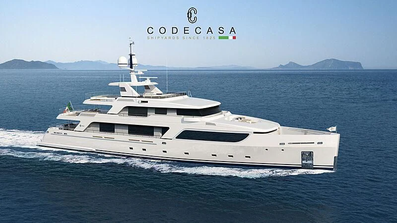 a white yacht in the water aboard BOJI Yacht for Sale